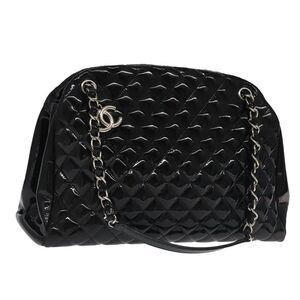 Chanel Bubble Just Mademoiselle Bag Cuir Verni Black Patent_Leather Bag
